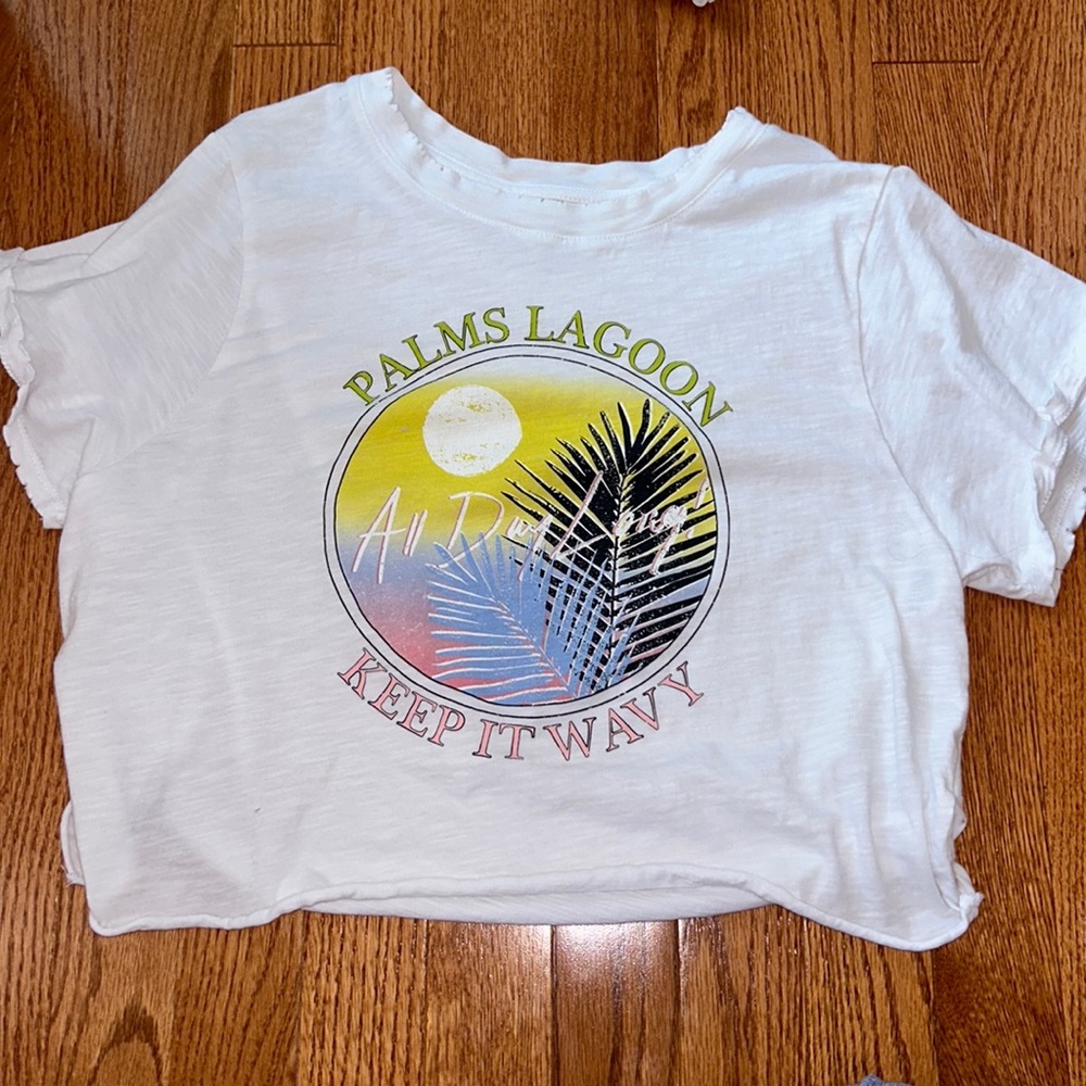 White Beachy Crop Top